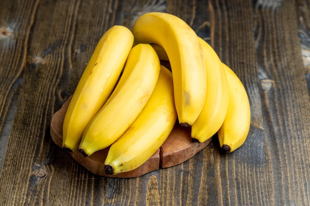 A beautiful bunch of ripe bananas - supposedly not beneficial for those with AB Blood Type